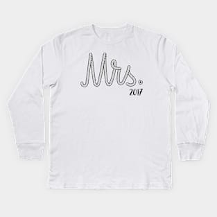 Mrs. Bride 2017 Wedding Gift Rope Kids Long Sleeve T-Shirt